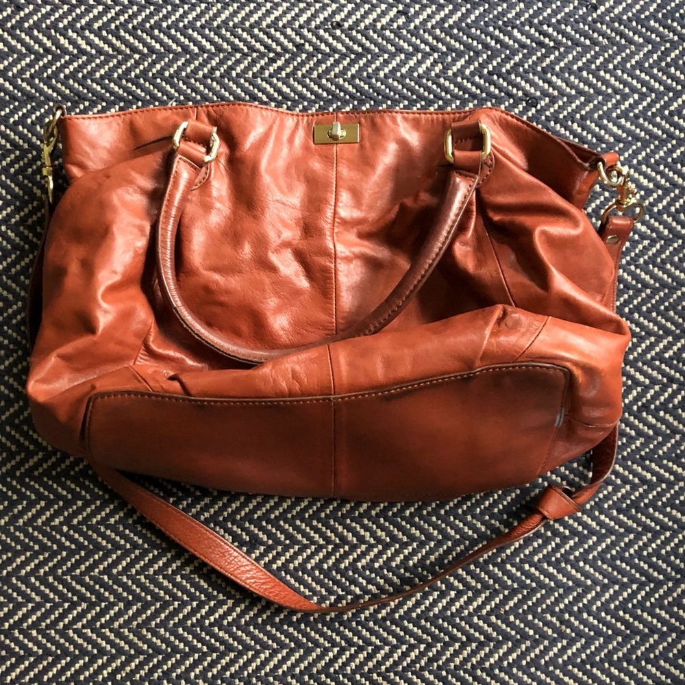 J. Crew Leather Tote/ Crossbody